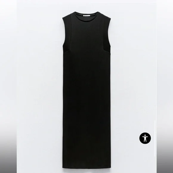 Zara Ribbed midi dress BNWT - Picture 2 of 3